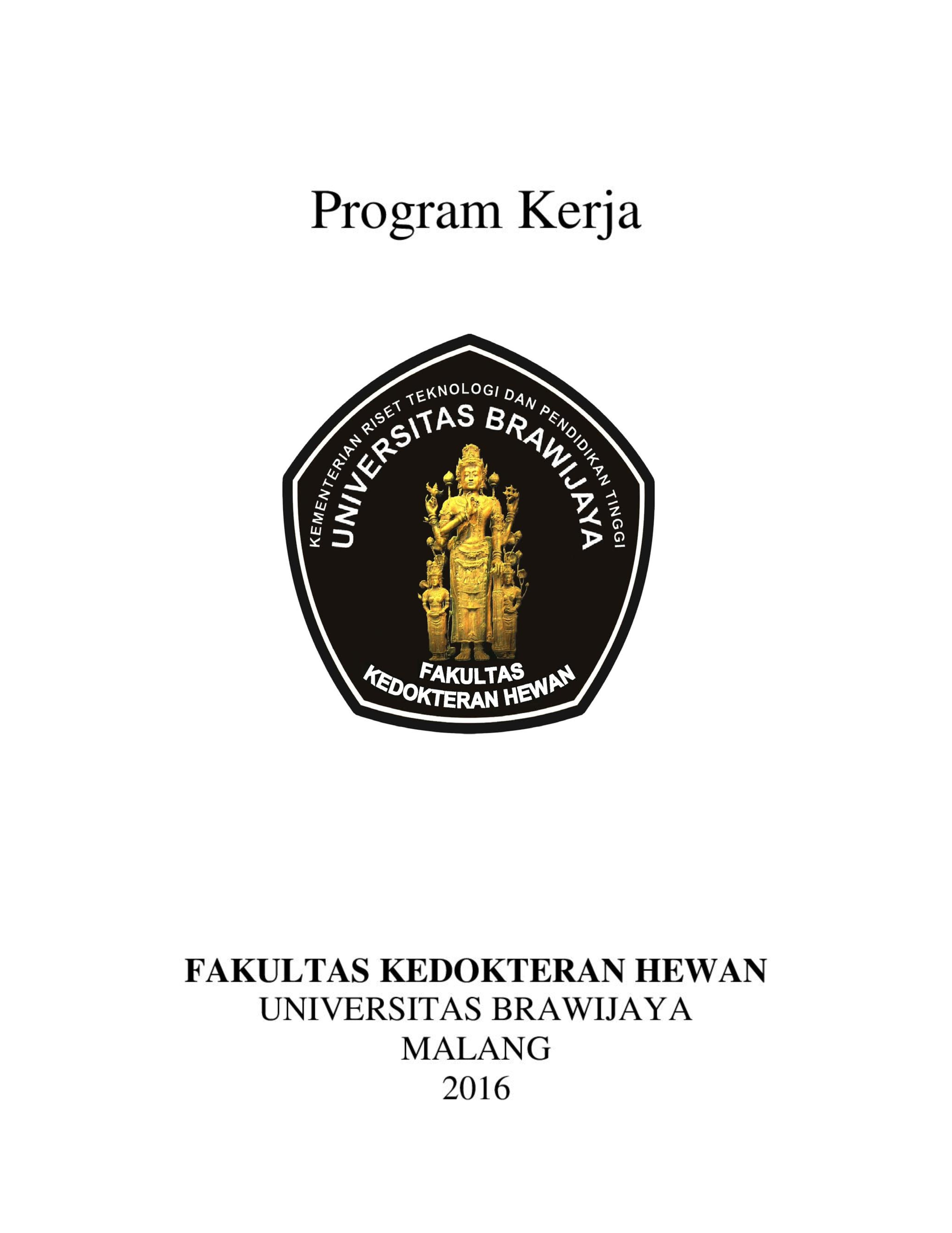 Program Kerja FKH Cover 2016